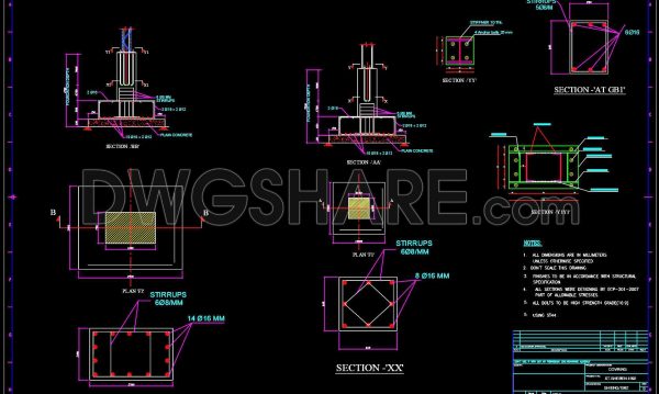 8 months ago
                

                
             614652. Foundation and Base Connections CAD Details – Free Download Drawing