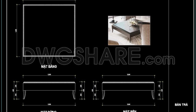 69. Free CAD Coffee Table Detail Drawings for Living Room Use (1)