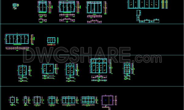 741. Free Detailed CAD Drawings Of Doors, Windows For Download