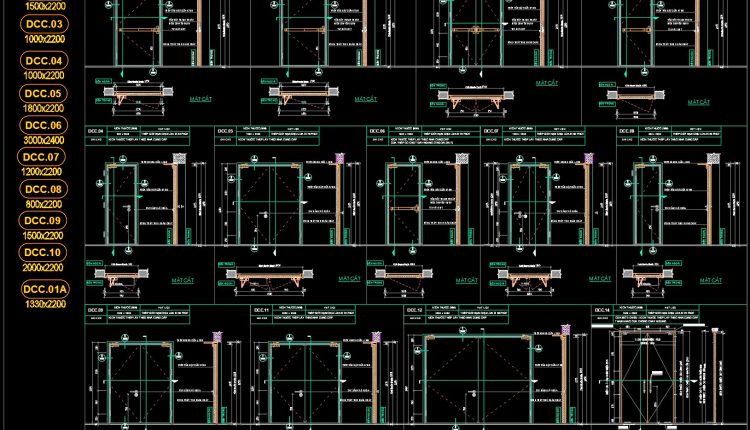 755. Free Download – Fire-rated Steel Door Cad Drawings For Apartment Buildings