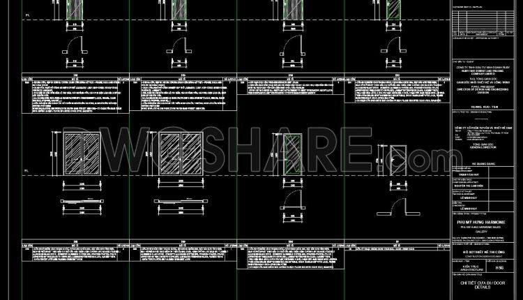 763. Get Free Detailed CAD Drawings of Doors and Windows for Download (2)