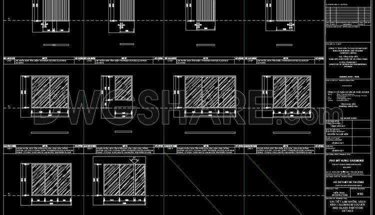 764. Free Download CAD Details of Tempered Glass Entrance Doors and Glass Partition Systems (2)
