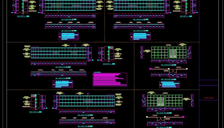 775. Free Download – Detailed CAD Drawings of Glass Door Frames and Glass Partition Walls for Buildings (2)