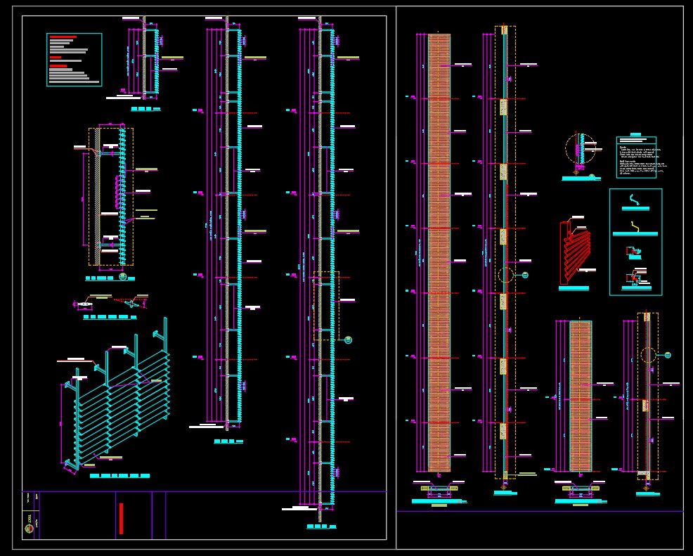 776. Download Free Detailed CAD Drawing of Sunshade Louvers for a 410m2 Auditorium (1)