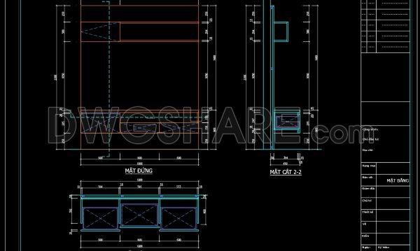 79. Download Free CAD Details of Living Room TV Cabinet Design