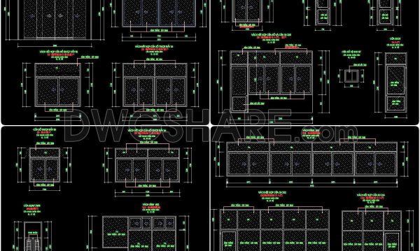 8 months ago
                

                
             388791. Free Download – Detailed CAD Drawings of Doors, Windows, and Glass Partitions