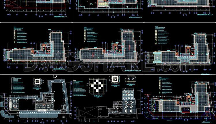 81. Download Complete 9-story Office Building Design Cad Drawings – Total Area 1300m2 (5)