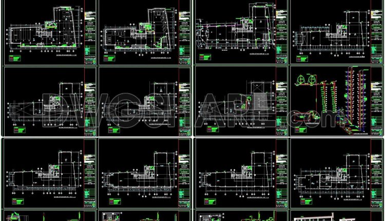 81. Download Complete 9-story Office Building Design Cad Drawings – Total Area 1300m2 (8)