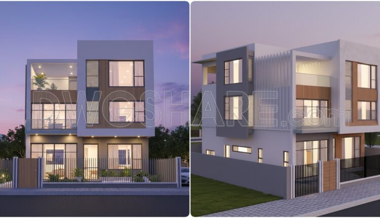 813. Download The Architectural Design Drawings Of A 3-storey Residential House (15m X 20m) (2)