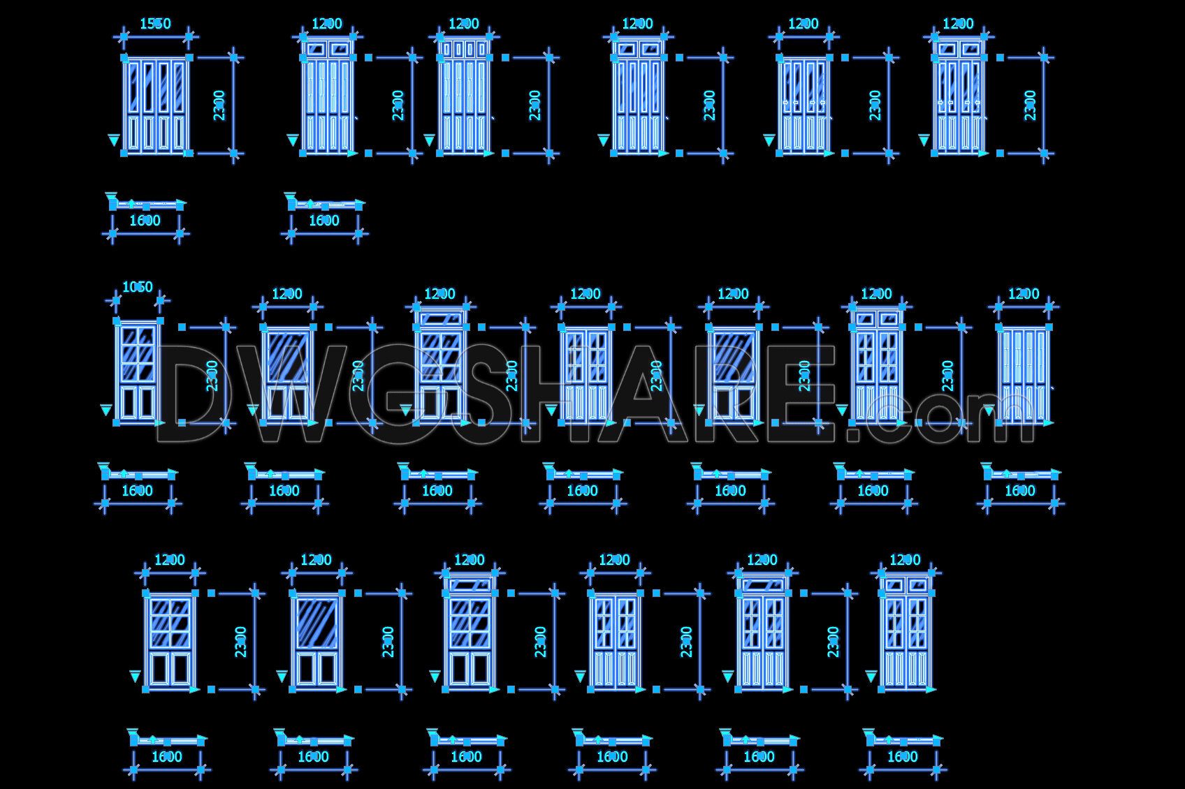 84. Download Free Dynamic Cad Door Blocks Library (1)
