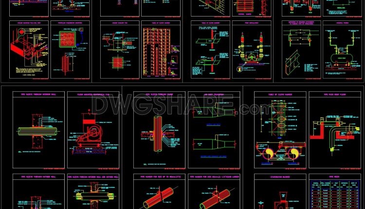 85. Download Free Detailed Cad Drawing Of Hvac And Mechanical Installation – Pumps, Fans, Ducts, And Pipe Supports