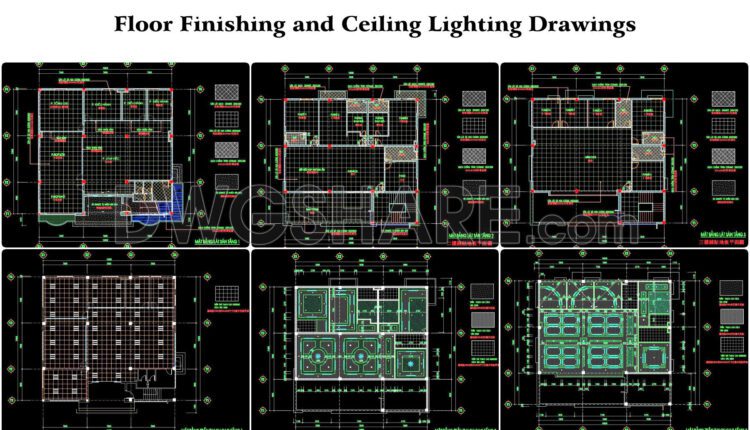 97. Floor Finishing And Ceiling Lighting Drawings