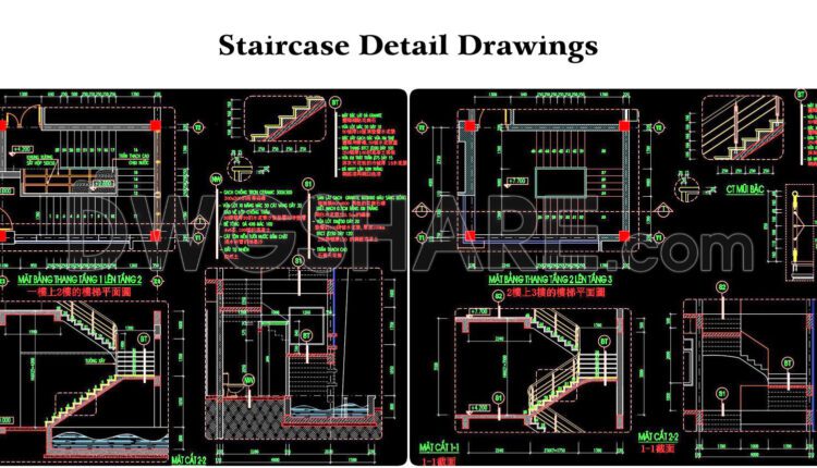 97. Staircase Detail Drawings