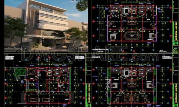 8 months ago
                

                
             1,86098. Architectural Floor Plans of a 3-Story Office Building – Free Download Detailed CAD Drawings