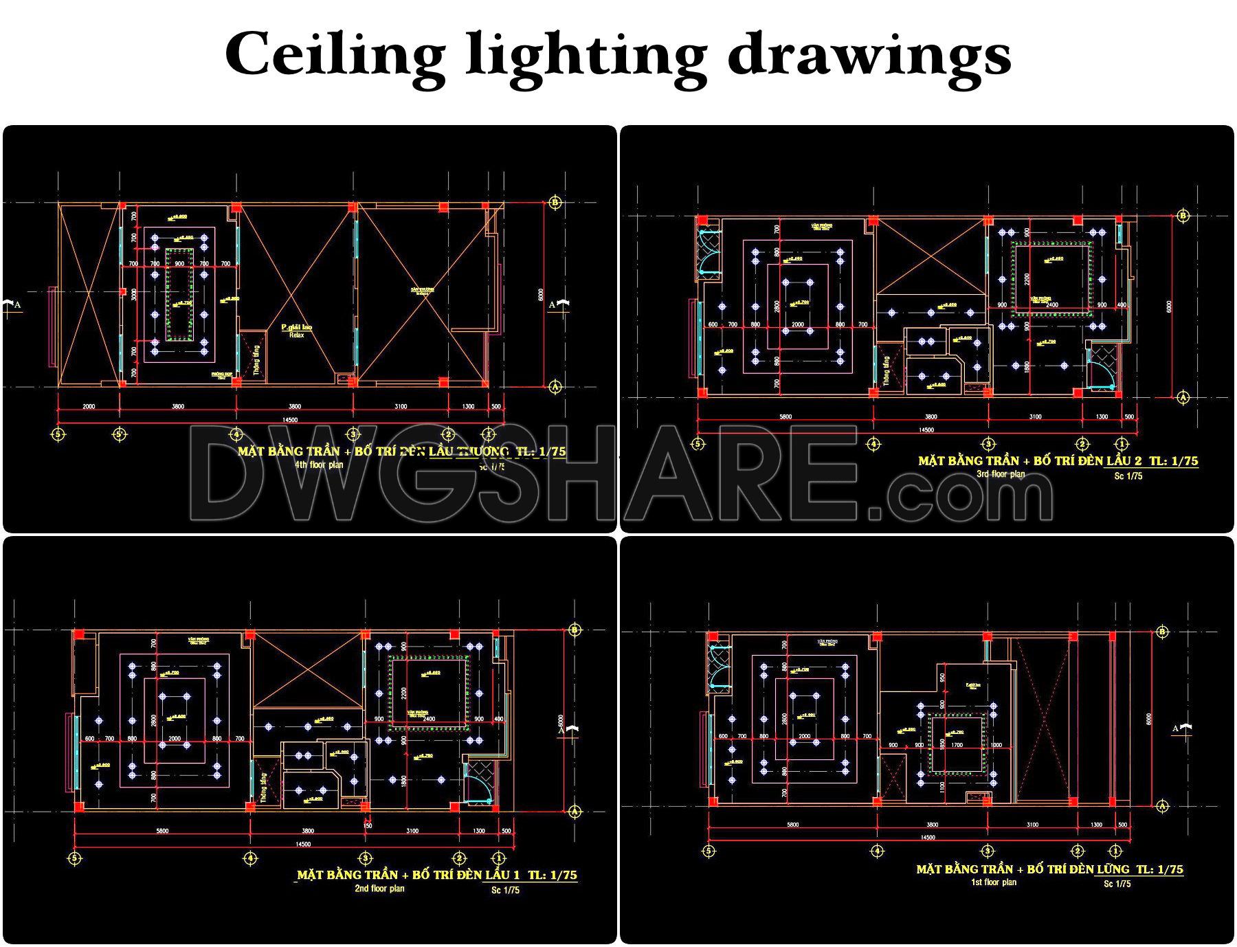 99. Ceiling Lighting Drawings