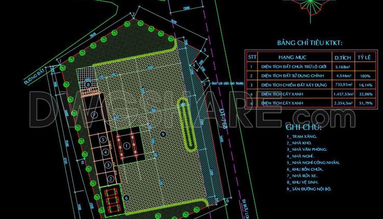 01. Free download of gas station design drawings with a total area of 4,546 m2 (4)