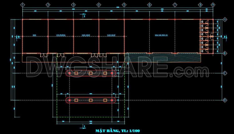 01. Free download of gas station design drawings with a total area of 4,546 m2 (3)