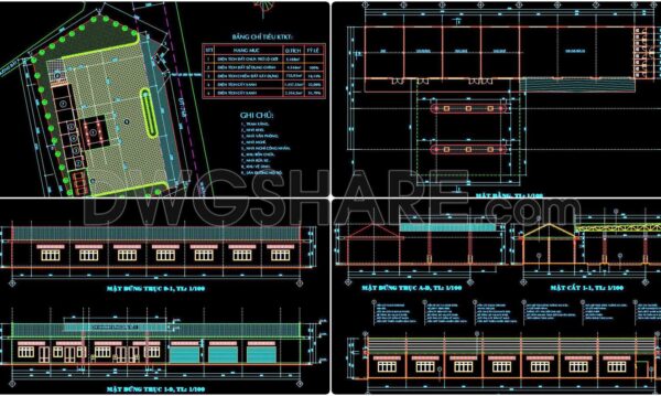 01. Free download of gas station design drawings with a total area of 4,546 m2