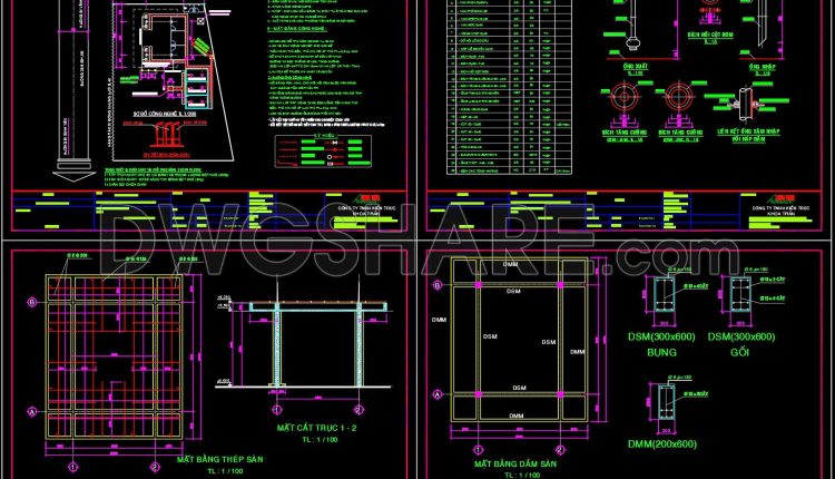 02. Free download of gas station design drawings with a total area of 3,000 m2 (1)