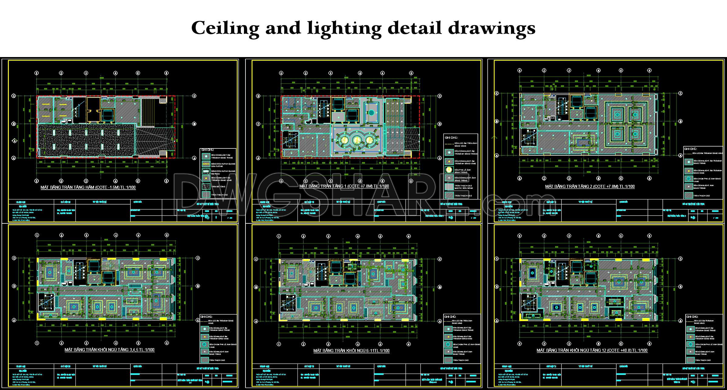 104. Ceiling And Lighting Detail Drawings
