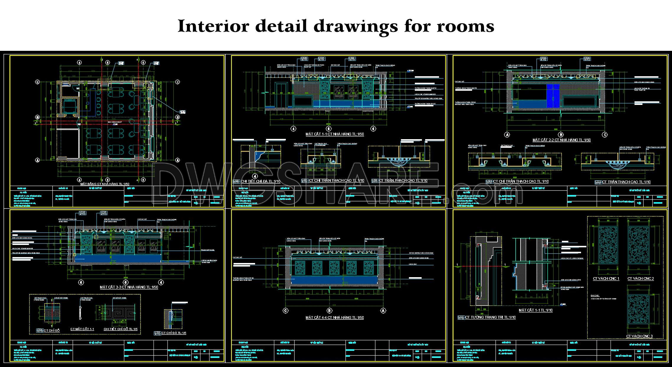104. Interior Detail Drawings For Rooms (2)