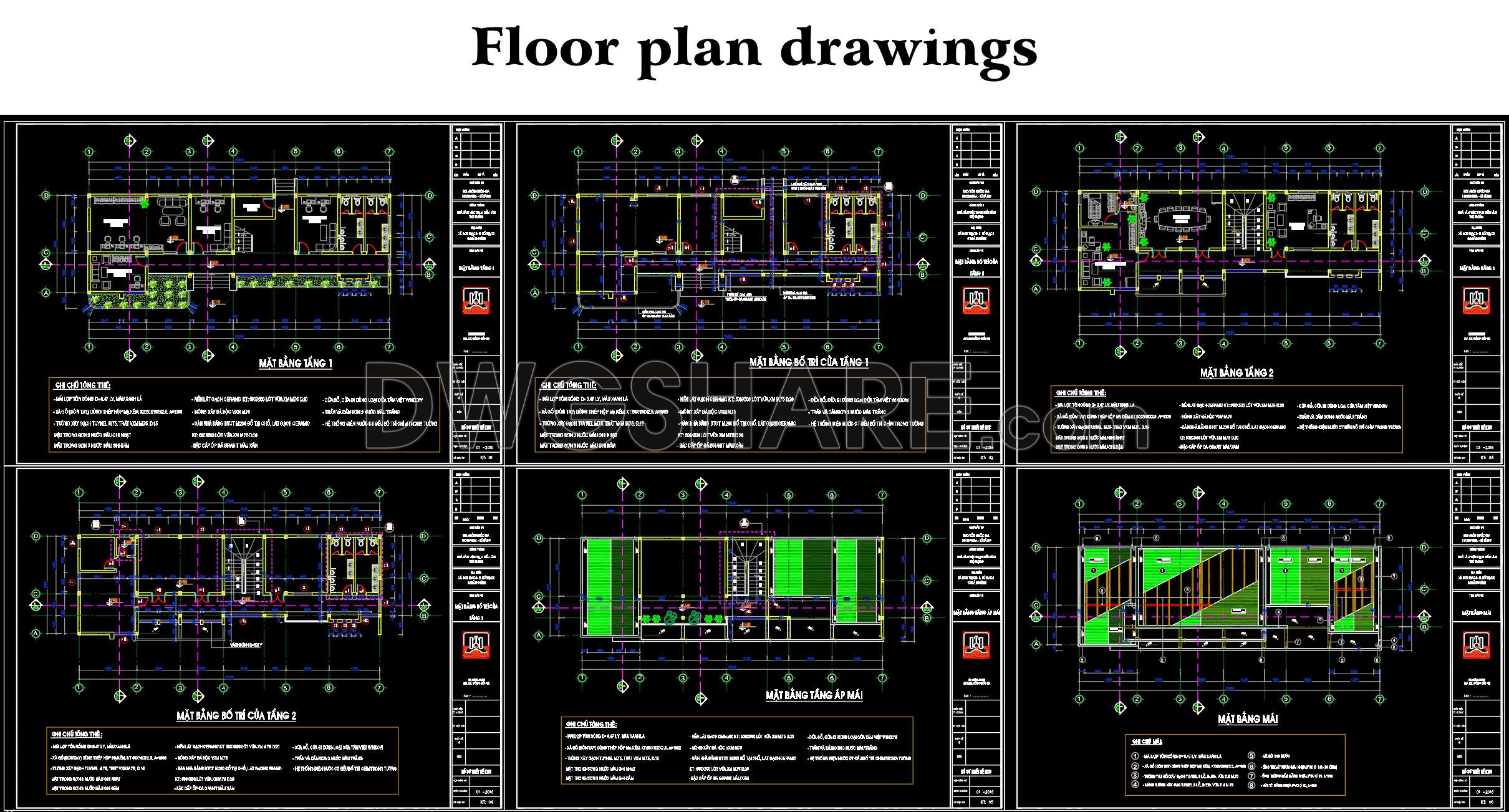 105. Floor Plan Drawings