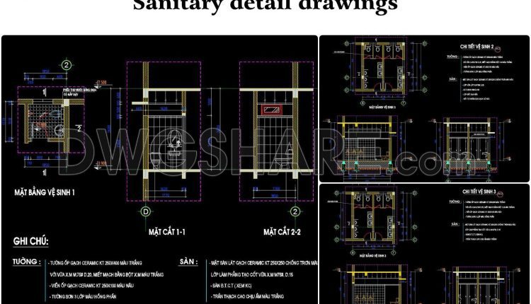 105. Sanitary Detail Drawings