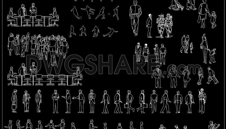 116. Free Download of People CAD Blocks (1)