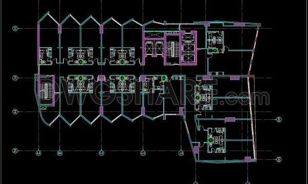 7 months ago
                

                
             462116. Free download of the typical floor layout plan for a 21-storey hotel with a floor area of 900 m2