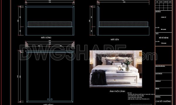 120. Free Download Bed CAD Shop Drawing