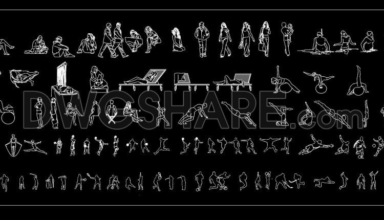 121. Free Download of People CAD Blocks (1)