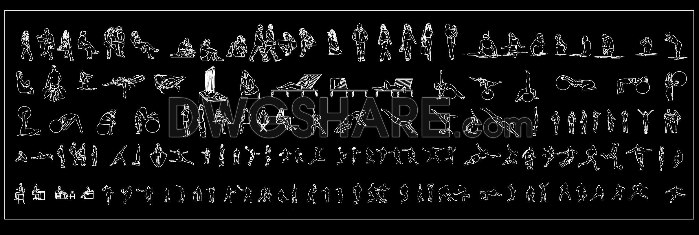 121. Free Download of People CAD Blocks (1)