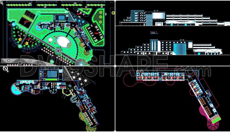 135. Architectural Design Drawings Of A 4-star Hotel In Autocad Dwg (3)