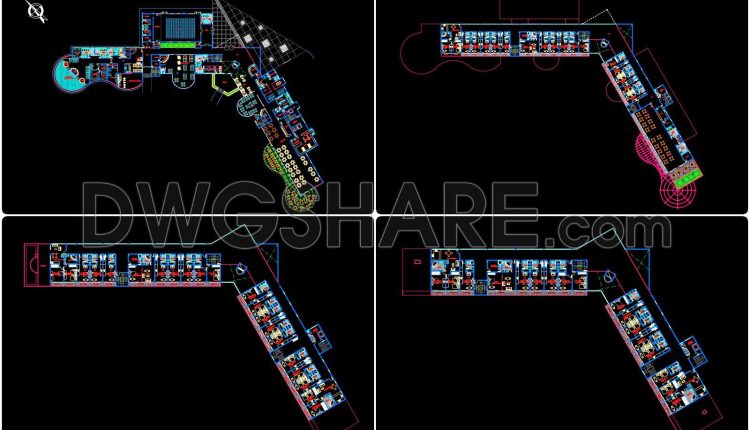 135. Architectural Design Drawings Of A 4-star Hotel In Autocad Dwg (4)