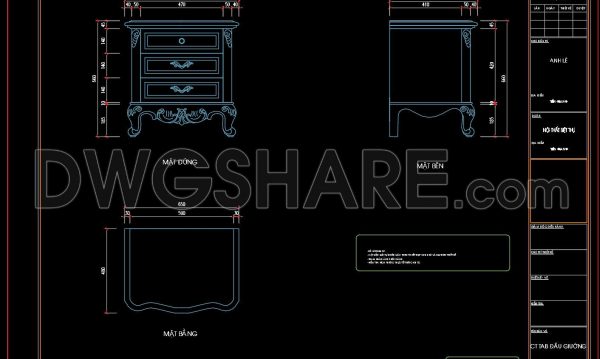 7 months ago
                

                
             192136. Free Download – CAD Shop Drawing of Bedside Table