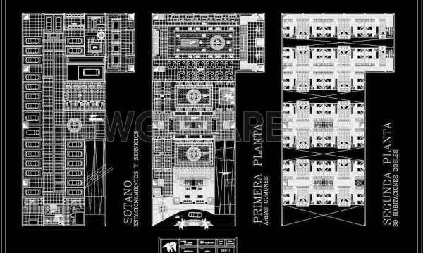 137. Free AutoCAD drawings of Barranco Hotel project (DWG format)