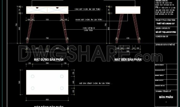 7 months ago
                

                
             145139. Free Download – Dressing Table CAD Shop Drawing for Bedroom