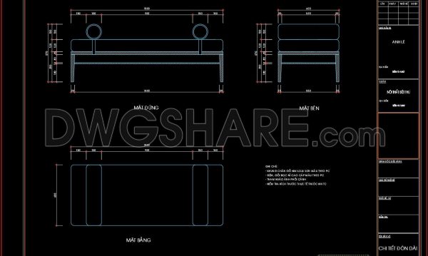 8 months ago
                

                
             230142. Free Download – Bed Bench CAD Shop Drawing for Bedroom
