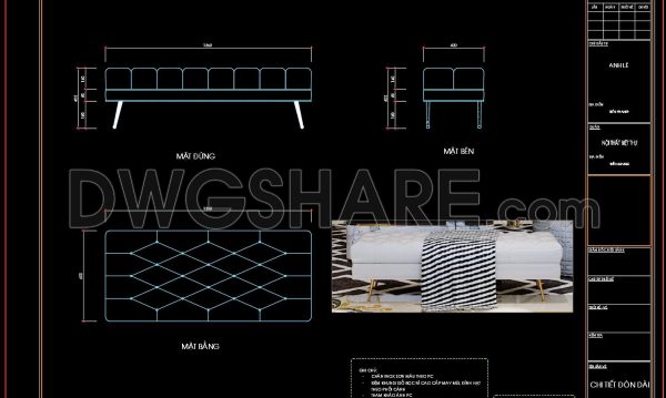 8 months ago
                

                
             203143. Free Download – Bed Bench CAD Shop Drawing for Bedroom