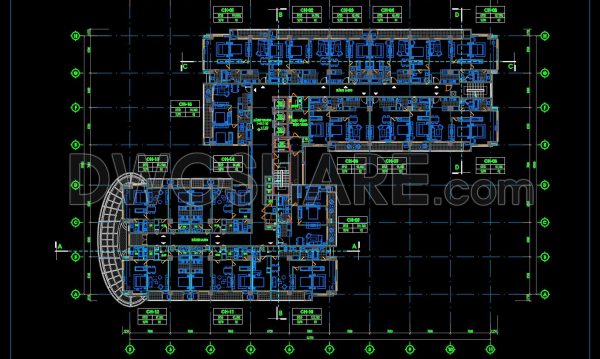 7 months ago
                

                
             675160. Free download Functional layout floor plan of the 2nd floor of a 5‑star hotel with an area of 1888m2