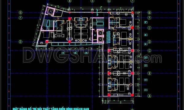 7 months ago
                

                
             686161. Free Download Hotel Typical Floor Plan CAD Drawing – Interior Layout DWG