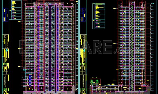 7 months ago
                

                
             832162. Free Download – Cross-Section Drawing of a 27-Storey Hotel Building
