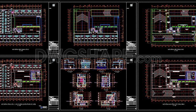 163. Free Download Of Floor Plan Drawings For A 3-storey 5-star Hotel With A Total Area Of 3,300 M2 (1)