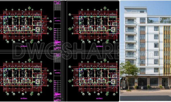 7 months ago
                

                
             1,159164. Free CAD Download – 10-Storey Hotel Architectural Drawings (9×19m)