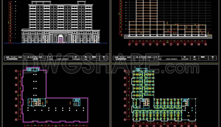 165. Download Conceptual Design Drawings Of A 12-storey 5-star Hotel With A Total Floor Area Of 61,236 M2 (2)