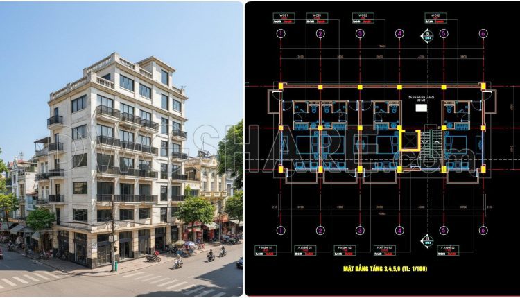 167. Hotel Cad Floor Plan Drawings – Ground Floor And Typical Floors 3, 4, 5, 6 (2)