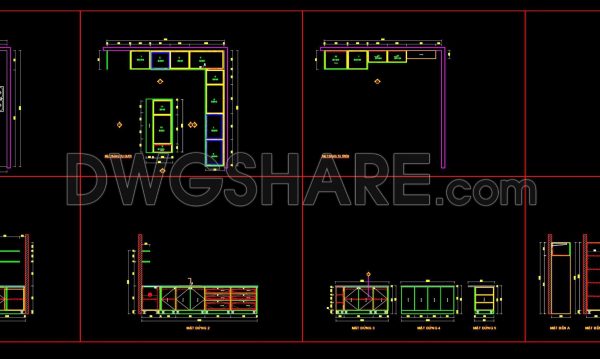8 months ago
                

                
             313194. Free download CAD technical drawings of kitchen cabinets for the house