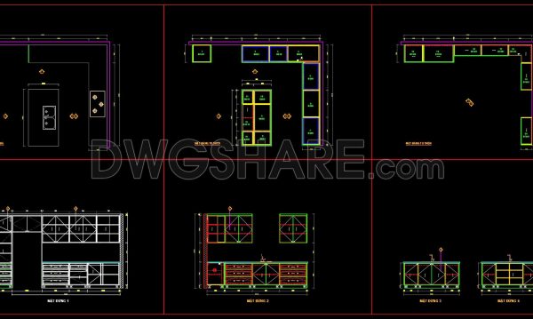 7 months ago
                

                
             540197. Free download CAD technical drawings of kitchen cabinets for the house