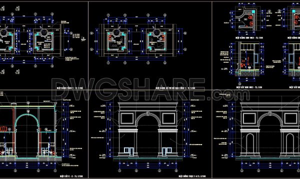 7 months ago
                

                
             357220. Free CAD detailed drawings of grand entrance gates for high-end urban areas