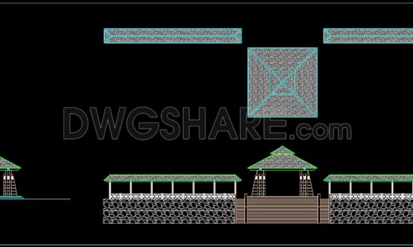 223. Download free CAD blocks of building entrance facades